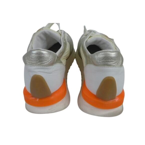 Andia Fora women's silk vela sneaker in orange multi -39/9 - Picture 7 of 9